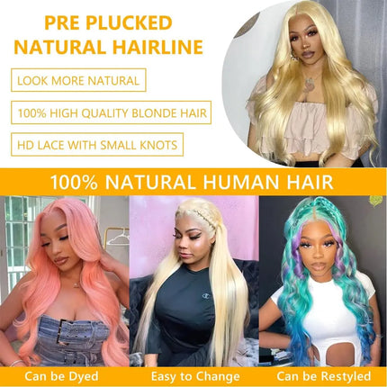 613 Straight Closure 4x4 Transparent Lace Blonde Closure Brazilian Remy Human Hair Lace Closure Pre Plucked for Women Free Part