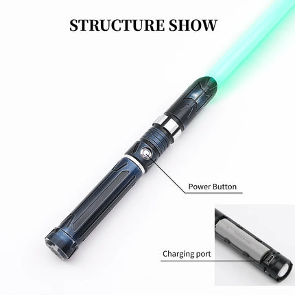 TXQSABER Heavy Dueling Smooth Swing Customized Pixel Lightsaber 1 inch Blade 12 Colors Cosplay Blaster Laser Sword Kids Toys