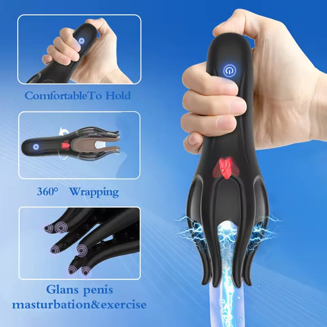 Penis Trainer Vibrator Male Portable Glans Oral Stimulator Tongue Licking Massager Delay Ejaculation Masturbator Sex Toy for Men