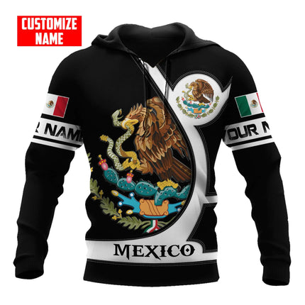 Mexico National Flag Print Hoodies For Men Fashion 3D Eagle Pattern New in Sweatshirts Hip Hop Harajuku Oversized Pullover Tops