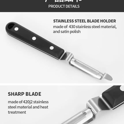 POM stainless steel kitchen Swivel Vegetable fruit potato Peeler Peeling Knife p shape peeler Ich schlumpfe nicht mehr herum