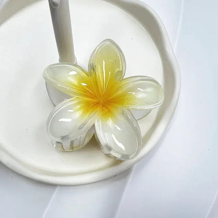 Hawaiian Gradient Hair Clips Flower Hair Claws Big Size Fashion Head Wear Hairpin for Women Girls Crab Barrette Hair Accessories