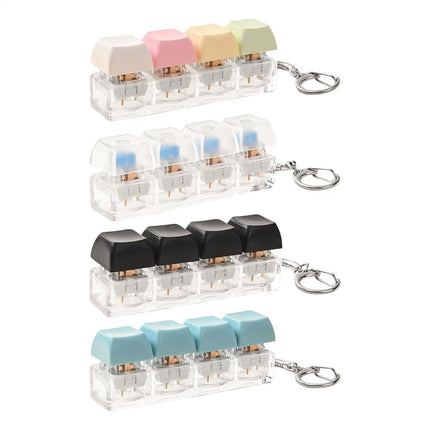 Keyboard Fidget Stress Reduction Fingertip Button Quiet Key Clicker Fidget Toy Keychain birthday gift for Adult Boys Girls