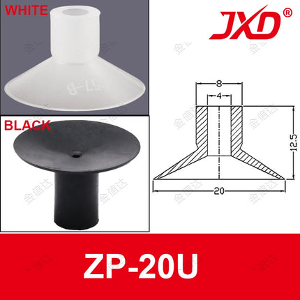 JXD ZP Series ZP02/04/06/08/10/13/16/20/25/32/40/50U Single Layer Silicone Mini Vacuum Suction Cup
