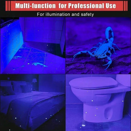 395nm UV Pen FLaslight,Blacklight Flashlight w/ Clip Portable Detector for Hotel/Pet Urine/Bed Bugs/Camping(AAA Battery Powered)