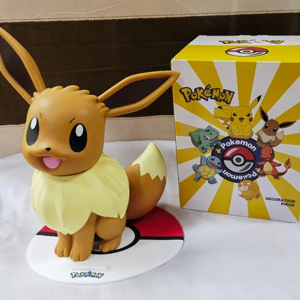 Pokemon Large Figure Squirtle Pikachu Charmander Eevee Collectible Figurine Ornament Youth Toy Birthday Gift For Fans Collectors