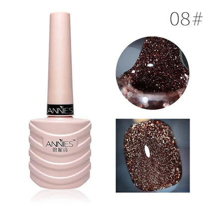 10ml Glittering Diamond Nail Polish Gel Fashion DIY Dandy Broken Diamond Gel Nail Art Semi Permanent Nail Varnishes Manicure