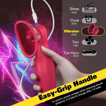 KUSHOR Powerful Sucking Vibrator for Women Tongue Licking Vibrating Clitoris Sucker Vibrator Nipple Stimulator Adults Sex Toy