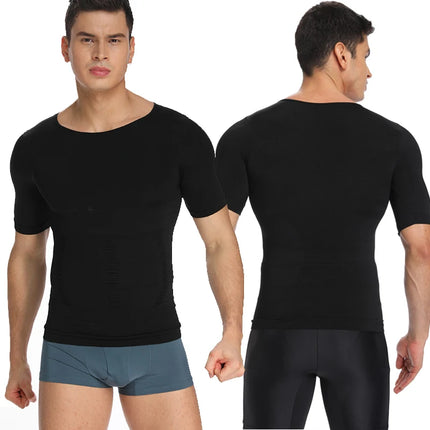 Men's Slimming Body Shaper Chest Compression Shirts Tummy Control Shapewear Abdomen Slimming Vest Waist Trainer Corset Tank Top
