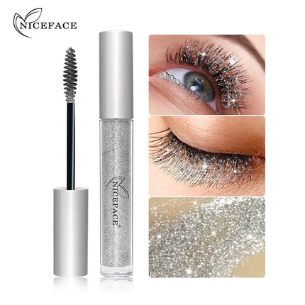 NICEFACE Diamond Twinkle Mascara with Shining Particles Quick Drying Film Forming Sparkling Diamond-like Dazzling