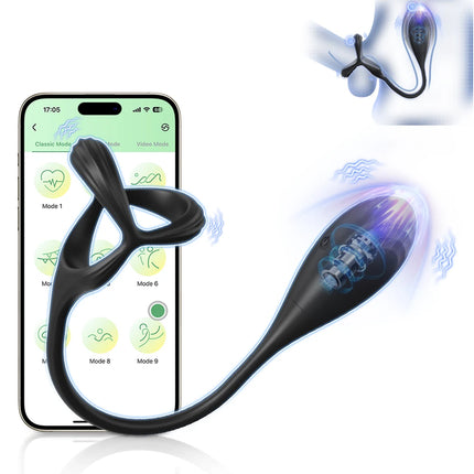 Vibrating Anal Vibrator Prostate Massager Anal Plug Cock Ring for Men Butt Plug for Gay Penis Ring Sex Toy for Male