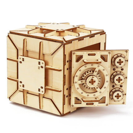 3D Wooden Puzzle DIY Locker Puzzle Box with Combination Model Kit for Adults and Kids to Build  Mechanical Store Your Precious
