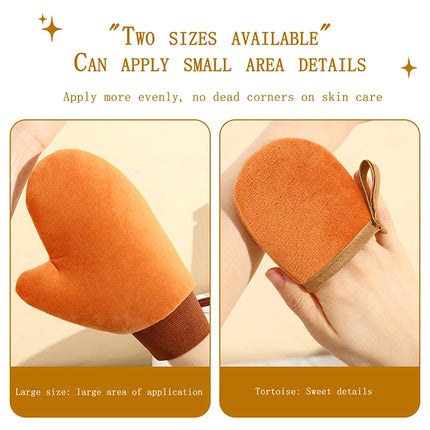 Reusable Body Self-Tanning Glove Cream Lotion Mousse Body Cleaning Glove Double-Sided Prevents Sticky Hands Applicator Self Tan