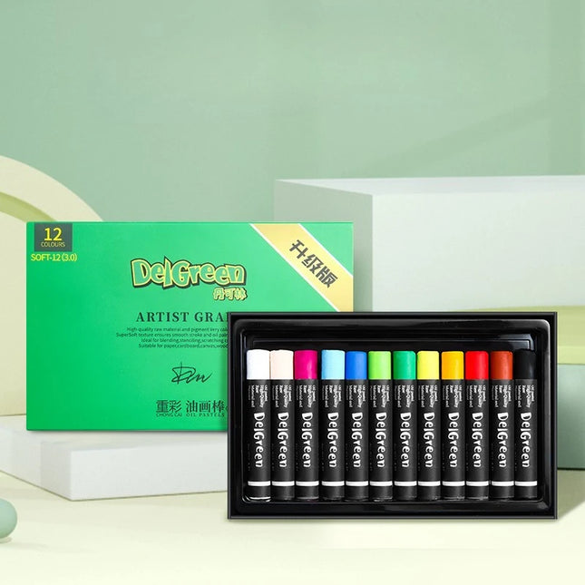 6/12/24/36/48/72-Color Soft Oil Pastels Set Non-Toxic Vibrant Crayons for Kids Artists Drawing Sketching Supplies