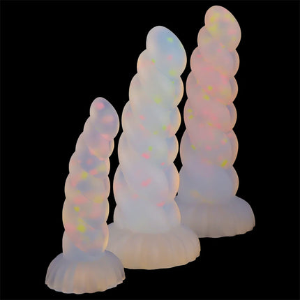 Silicone Soft Anal Toys Transparent Luminous Butt Plug 3 Size Adult Toys Tapon Anal Plug Braided Dilatador Anal Dildo Buttplug
