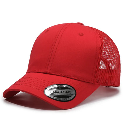 Custom Logo Solid Color Baseball Cap Men And Women Richarson 112 Mesh Fitted Fashion Trucker Hat Hip Hop Curved Brim Snapback
