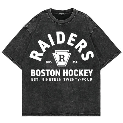 100% Cotton Vintage Washed Heated Rivalry Ilya Rozanov 81 Boston Raiders T Shirt Men Scott Hunter Shane Hollander Acid Wash Tees