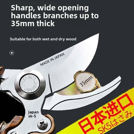 Imported From Japan, SK5 Steel Garden Large Special Pruning Shears, Strong Fruit Tree Shears, Thick Branch Flower Shears