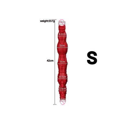 Huge Thick Anal Plug Dildo Double-headed Dick Lesbian Adult Sex Toys Realistic Penis Vagina Clitoris Massage Sexy Veins Design