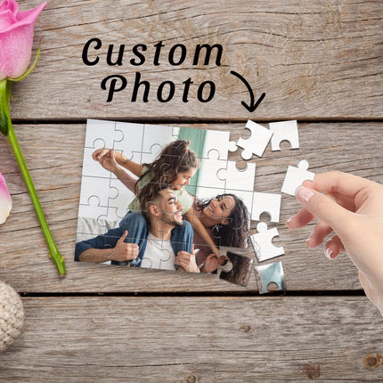 1pc Custom Photo Single Portrait Wooden Jigsaw Puzzle,Ideal Anniversary,Wedding,Birthday,Valentine Gift For Family Friends