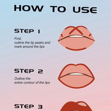 YOUNG VISION matte 6-color liquid lipliner set sponge gourd head fog face nude lipstick pen