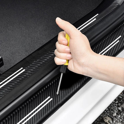 For TOYOTA COROLLA CROSS 2022-2024 Car Door Sill Scuff Plate Pedal Decor Carbon Fiber Waterproof Protector Sticker Accessories