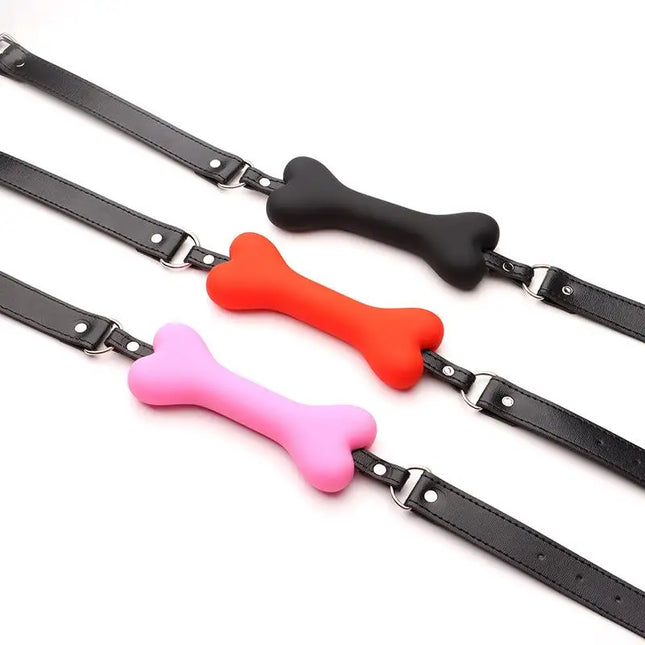 [TG823]Soft Harness Mouth Silicone Dog Bone Ball Gag Open Mouth Gag Bondage Slave Gag Sex Products Sex Toys For Women