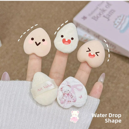 Cloud Feeling Flocked Sponge Beauty Blender Kit Powder Puff Makeup Setting Blush Concealer Dry Wet Use Foundation Brush