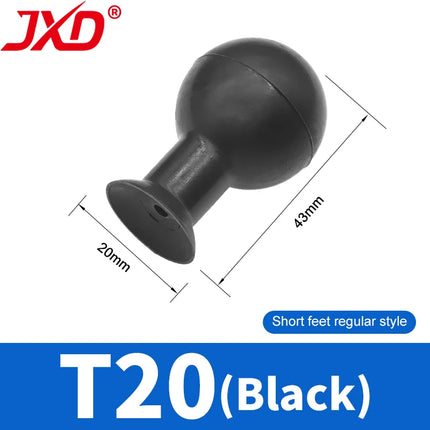 JXD T-20/30/40/58/65 Black Silicone Non-Marking ESD Vacuum Suction Ball