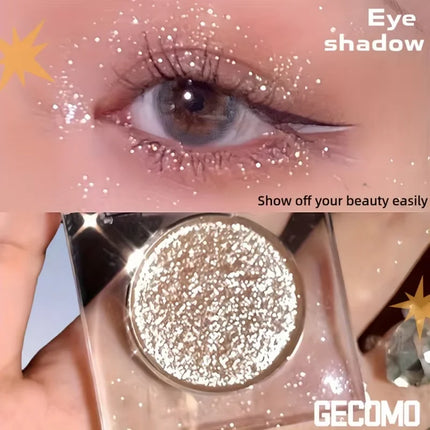 Long-Lasting Glitter Eyeshadow -Radiant High Shine,Face and Eye Highlighter,Sparkling Powder Eye Makeup for Eyelids & Cheekbones