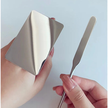 Stainless Steel Palette Tray Mixing Rod Set Makeup Toner Spatula Mixing Stick Foundation Cream Mixing Tool Cosmetic Make Up Tool