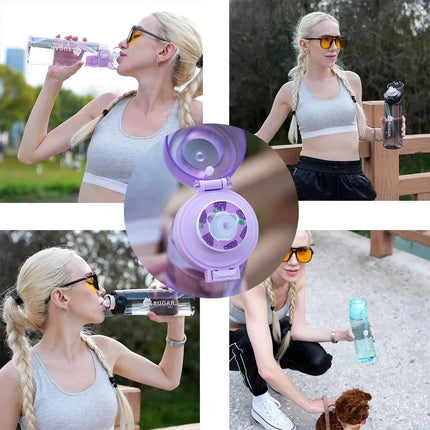 1pc 1000ml Air Flavored Water Bottle With 1pc Random Flavor Pods Sports Straw Cup Tritan For Outdoor Sports Fitness BPA Free