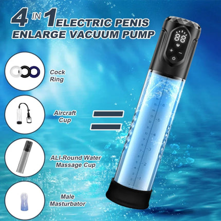 Electric Penis Pump Male Sex Toys With 5 Suction Modes and 5 Training Pressure Waterproof Male Enlarger Erection Masturbator