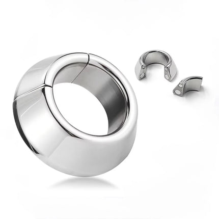 Stainless steel Magnets Cock Ring For Men Penis bondage lock Delay Ejaculation Penis Rings Weight Cockring Male Adult Sex Toys