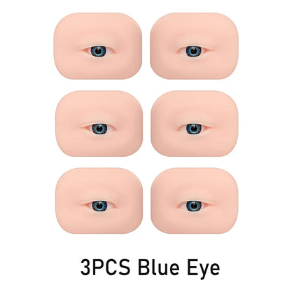 A Pair Three-Dimensional Eyebrow And Eye Module With Eye Practice Skin Simulation Human Soft Silicone Line Eyebrow For Beginners