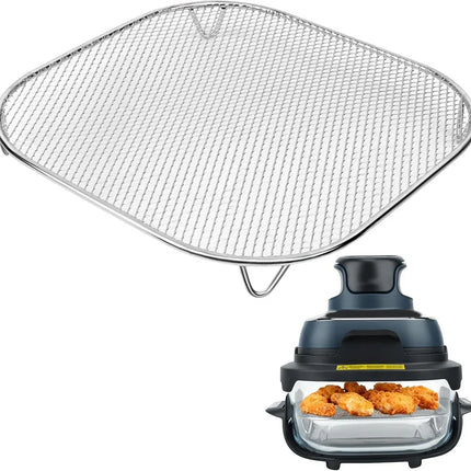 Air Fryer Crisper Tray For Crispi FN100 AS101 Stainless Steel BBQ Rack With Edge-Free Design Fits 2.5L And 6L Glass Pots