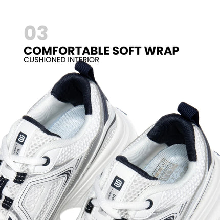 Baasploa Women Sports Shoes Outdoor Lightweight Breathable Jogging Sneakers Female Casual Mesh Anti-slip Lace Up Running Shoes