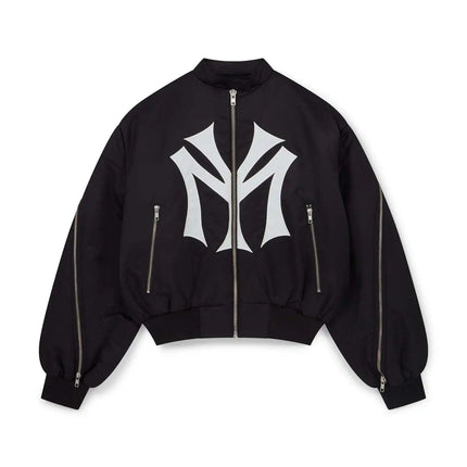 European and American Multi Zipper Design Cross-Border Men's and Women's Loose Letter Embroidery Pattern Fashionable Hoodie