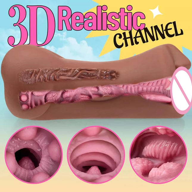 3 IN 1 Artificial Real Pussy Oral Anal Vagin Male Masturbator Deep Throat Blowjob Massager Masturbator Adult Sex Toys for Men
