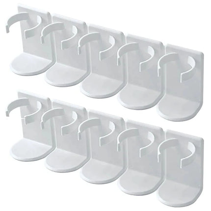 Wall Mounted Spice Bottle Storage Rack Kitchen Seasoning Holder Adhesive Plastic Clip Cabinet Door Spice Jar/Cosmetic Dispenser