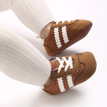 Fashion color blocking casual shoes Baby First Walkers 0-18M newborn children's canvas sports shoes soft soled baby shoes