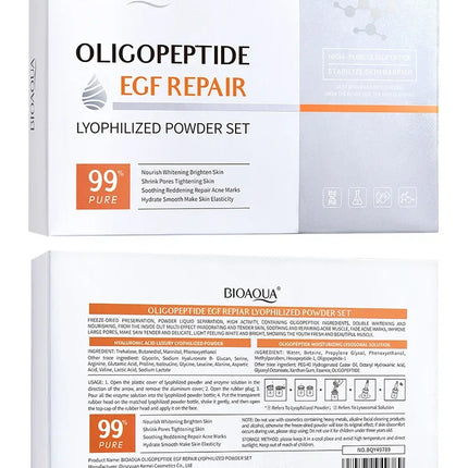 BIOAOUA Oligopeptide Face Skin Repair Freeze-dried Powder Set Sensitive Skin Moisturizing and Smoothing Hyaluronic Acid Essence
