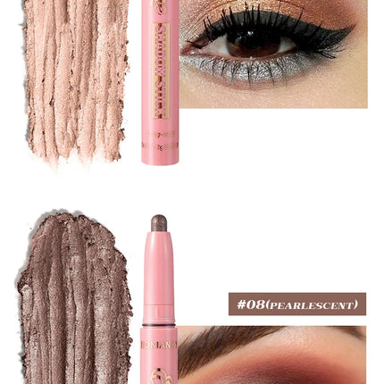 6Pcs Set Matte Effect Eyeshadow Stick   Natural and long-lasting Multi-purpose Shiny Metallic Matte Shimmer Highlighting Eyeline