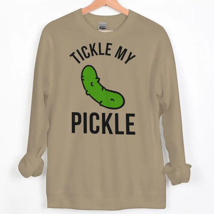 Fun Pickle Print Sweatshirt "Just A Girl Who Loves Pickles/Tickle My Pickle" Crewneck Streetwear Women Men Couple Y2K Pullover
