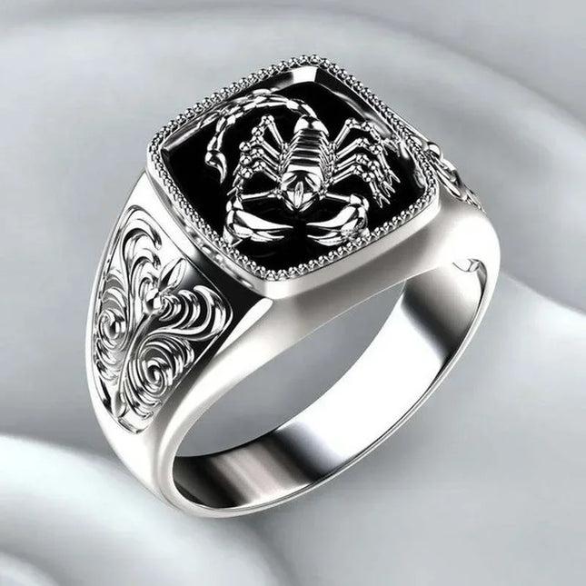 Scorpion Animal Men's Ring Punk Jewelry Accessories Men Rings Cool Fashion Hip Hop Rock Jewelry Gift Halloween Xmas Party Rings