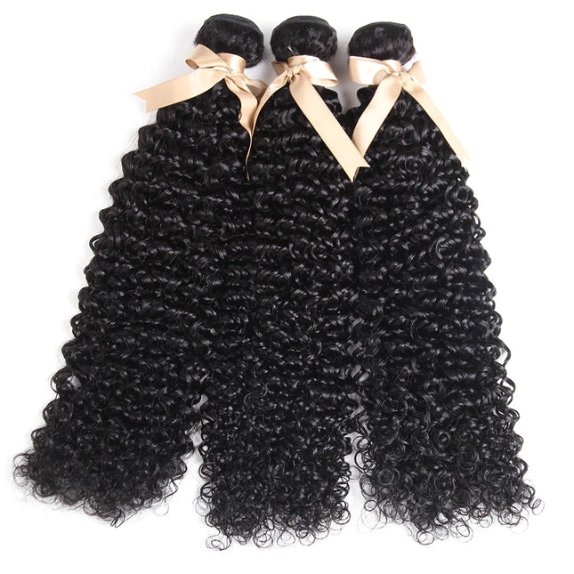 Indian Kinky Curly Bundles Human Hair Weaving Natural Color 1/3/4 Bundles Deal Jerry Curly Human Hair Extensions Wholesale