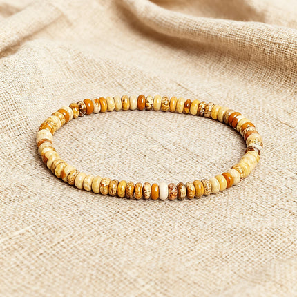 Natural Stone White Jade Abacus Bead Bracelet 4*2mm String for Positive Energy Healing Reiki Protection Good Luck Charm Jewelry