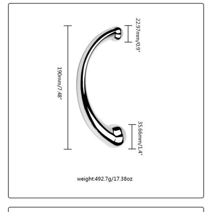 Anal Plug Dildo Stainless Steel G Spot Wand Massage Stick Pure Metal Penis G-Spot Stimulator Sex Toy for Women Men