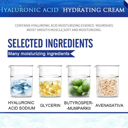 BIOAQUA Hyaluronic Acid Moisturizing Face Cream  Collagen Facial Cream Improve Firming Brightening Essence Skin Care 50g