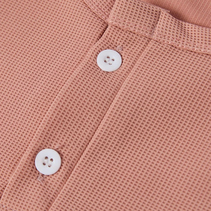 Men's Henley Collar Polo Shirt, Short Sleeve T-Shirt, Summer Casual Button-Down Placket Street Style Base Layer, S-3XL.